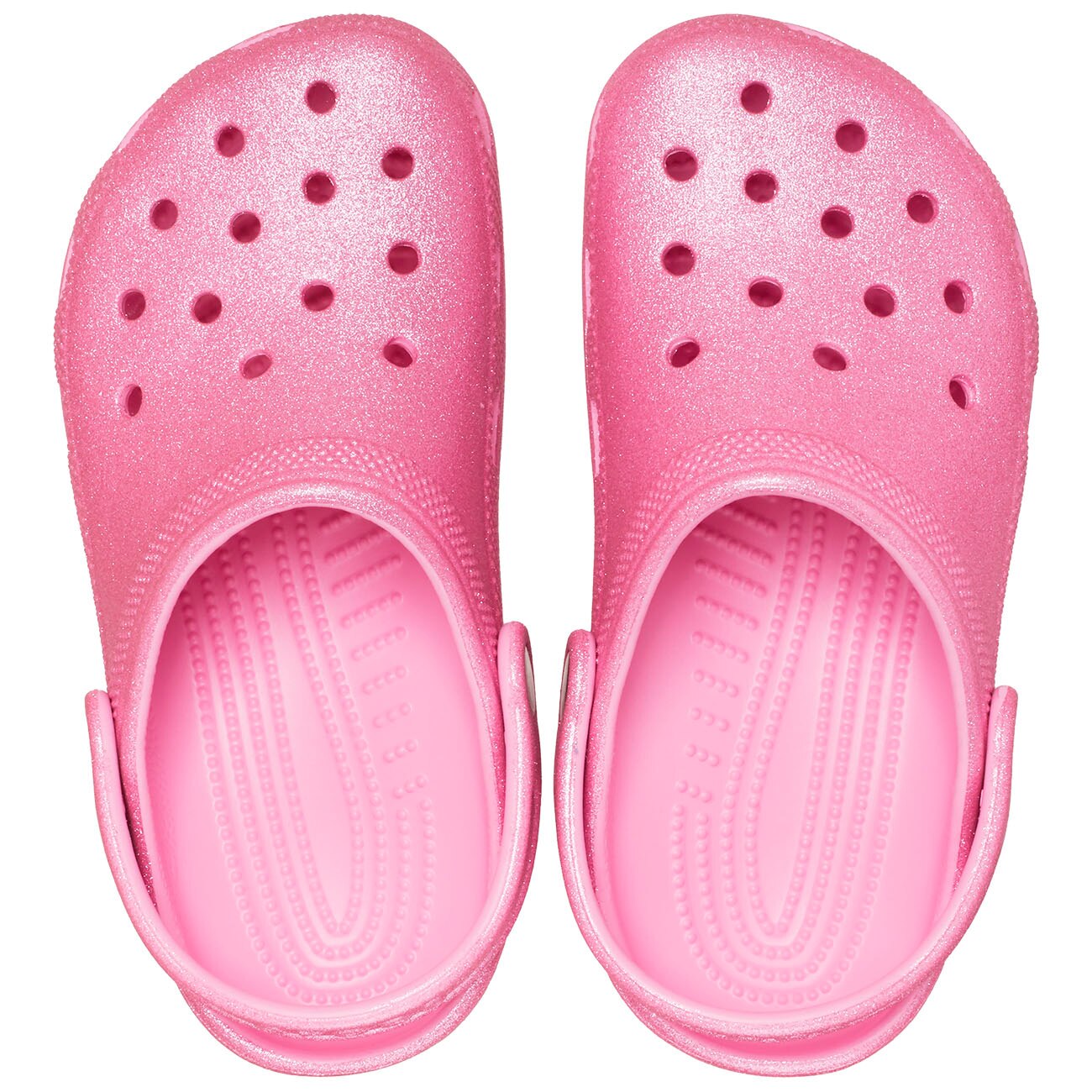 Socas Infantil Classic Glitter Clog Crocs Preto brilhante-3