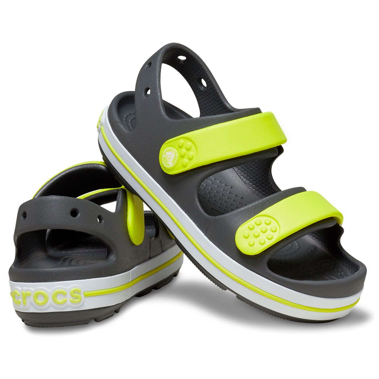 Sandálias de Bebé Crocband Cruiser Sandal Cinzento-escuro-2