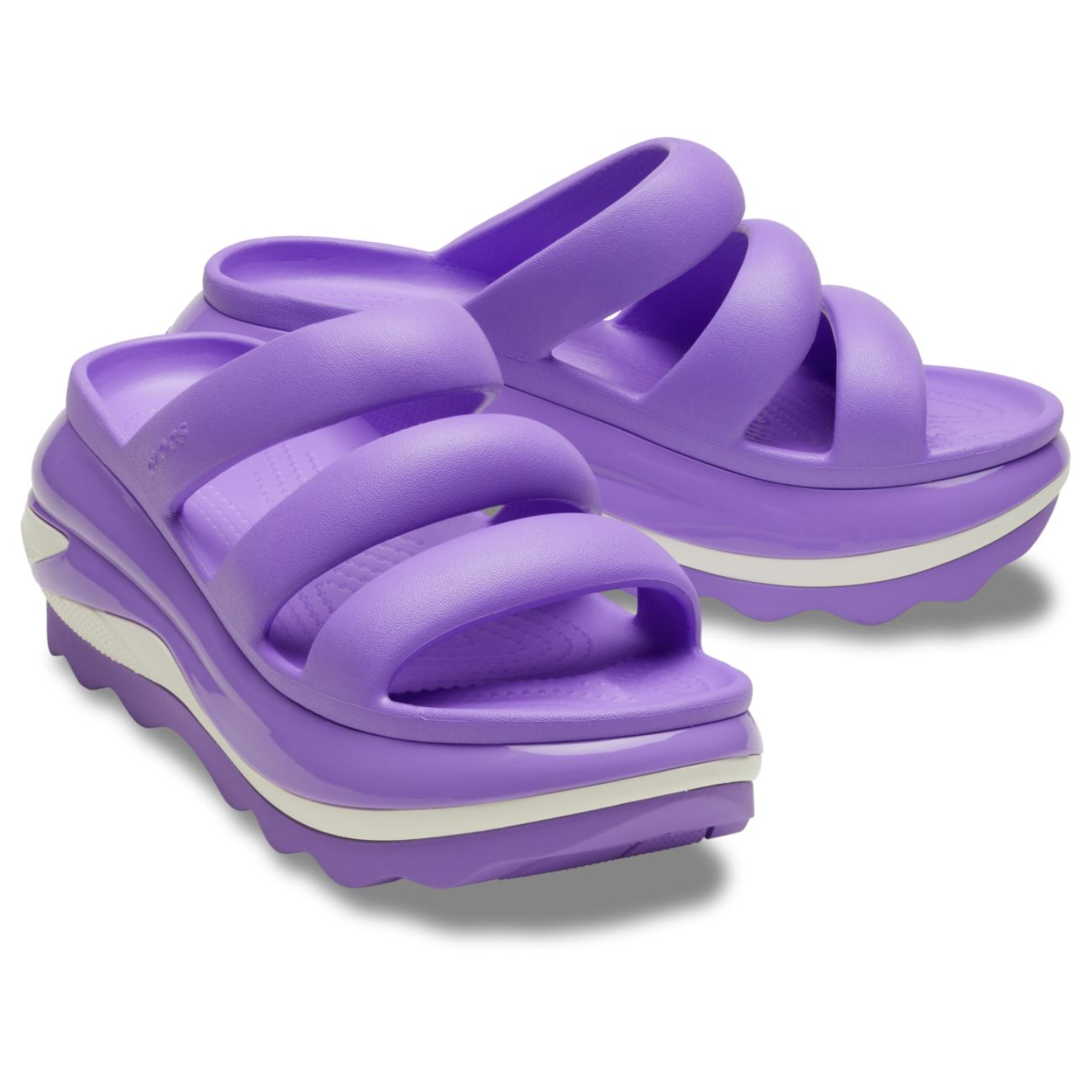 Chinelos Mega Crush Triple Strap U Crocs Roxo-2