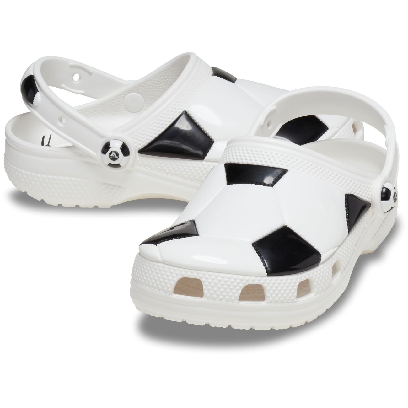 Socas Infantil Classic Soccer Ball Clog K Crocs Preto-3