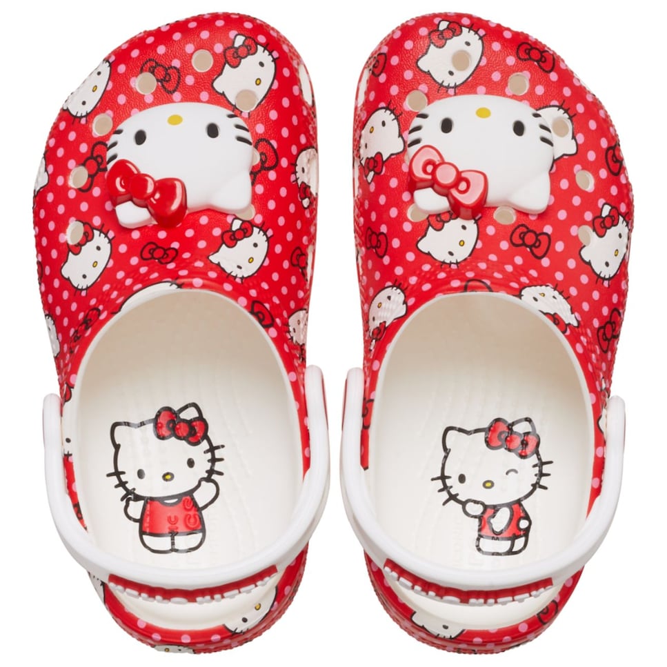 Socas Infantil Hello Kitty Red Classic Clog T Crocs Vermelho-3