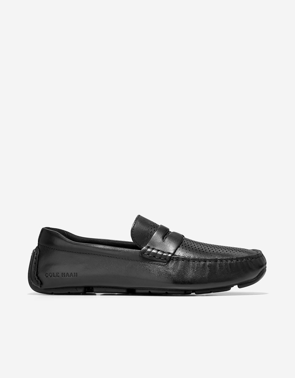 Mocassins de Pele em Preto Preto-1