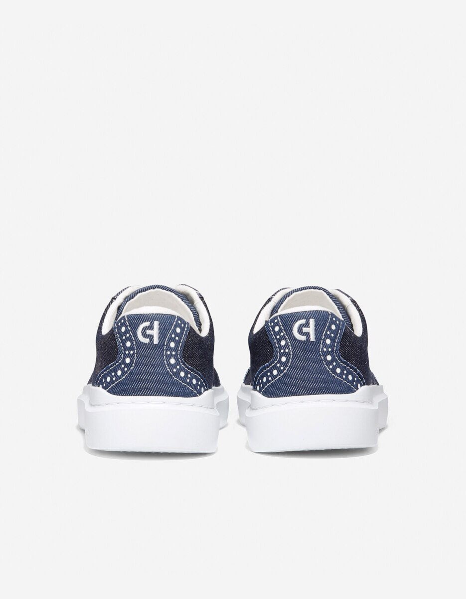 Sapatilhas de Lona com Biqueira em T Azul-4