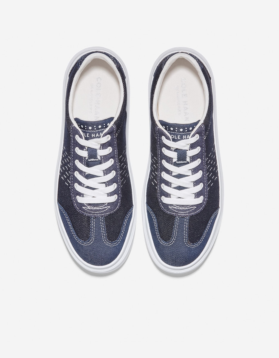 Sapatilhas de Lona com Biqueira em T Azul-5