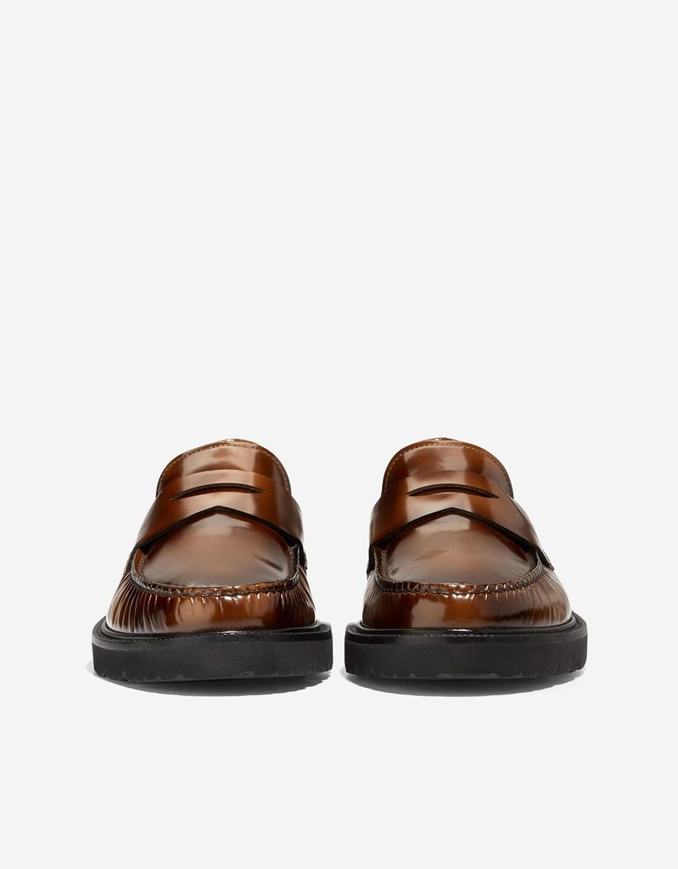 Mocassins de Pele Confecionados em Pele Castanho-2