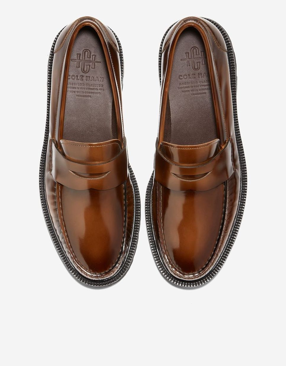 Mocassins de Pele Confecionados em Pele Castanho-5