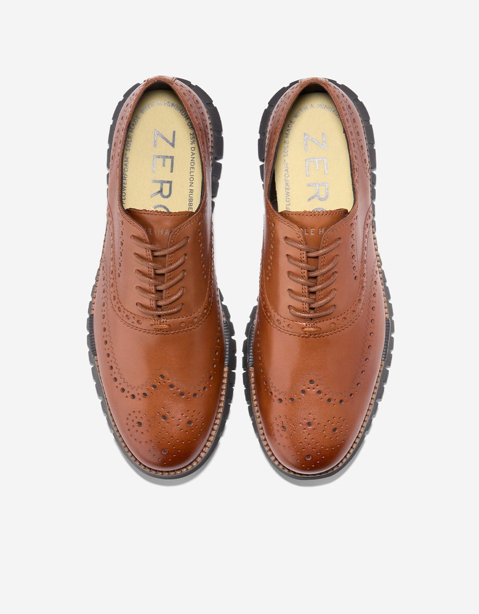 Sapatos Oxford Confecionados em Pele com Biqueira de Asa Castanho-escuro-5