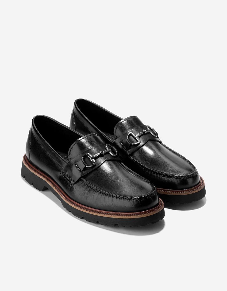 Mocassins em Pele com Fivela Decorativa Preto-4