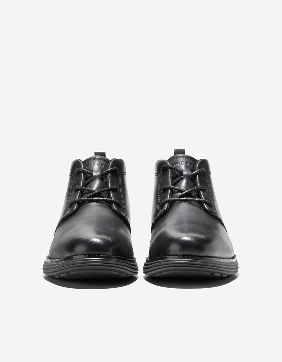 Botins Confecionados em Pele Impermeável Preto-3