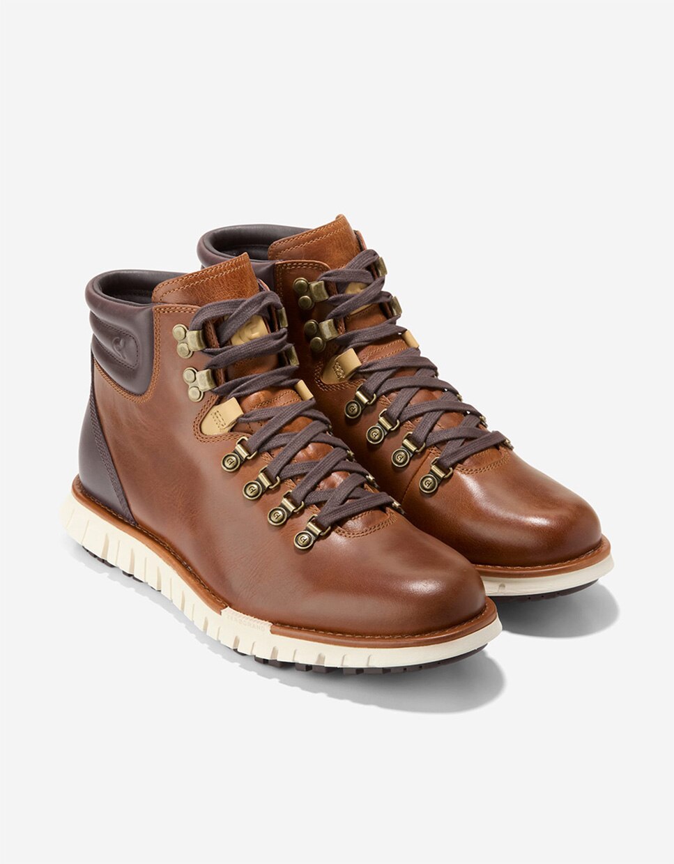 Botas de Pele Ultraligeiras com Atacadores Castanho-4