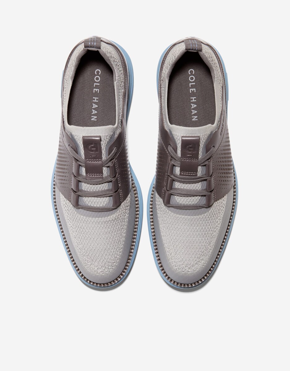 Sapatilhas de Pele Combinadas com Tecido Stitchlite™ Cinzento-5