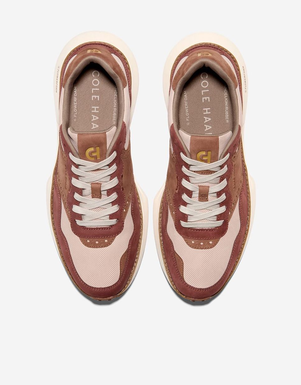 Sapatilhas Desportivas Inspiradas no Running com Detalhes Perfurados Castanho-5