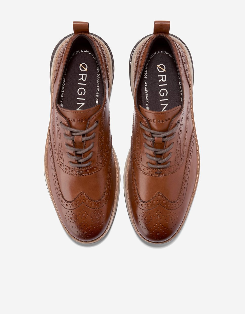 Sapatos Oxford Confecionados em Couro com Detalhes Brogue Clássicos Castanho-5