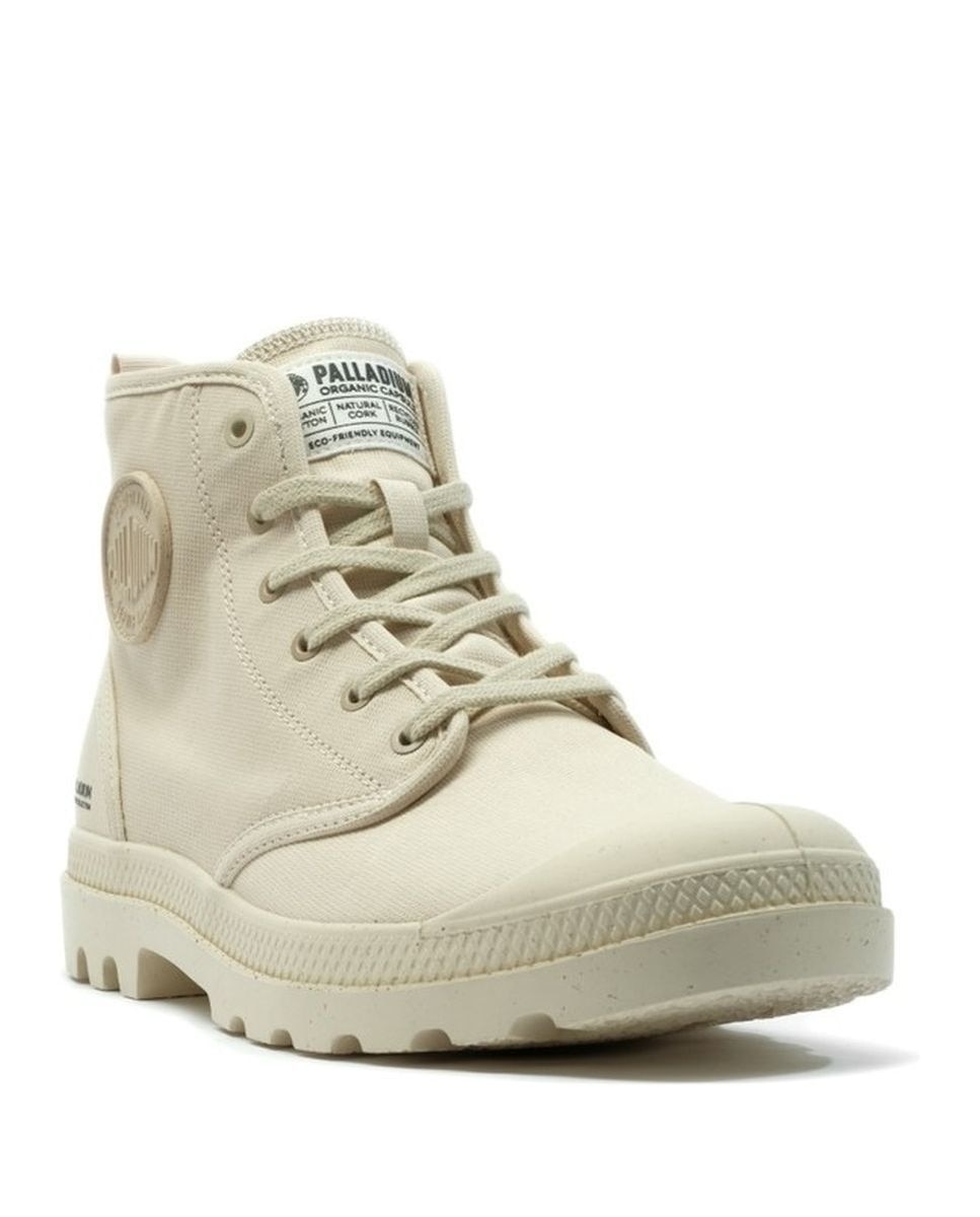 Botas de Mulher Palladium em cor Sahara Creme-2