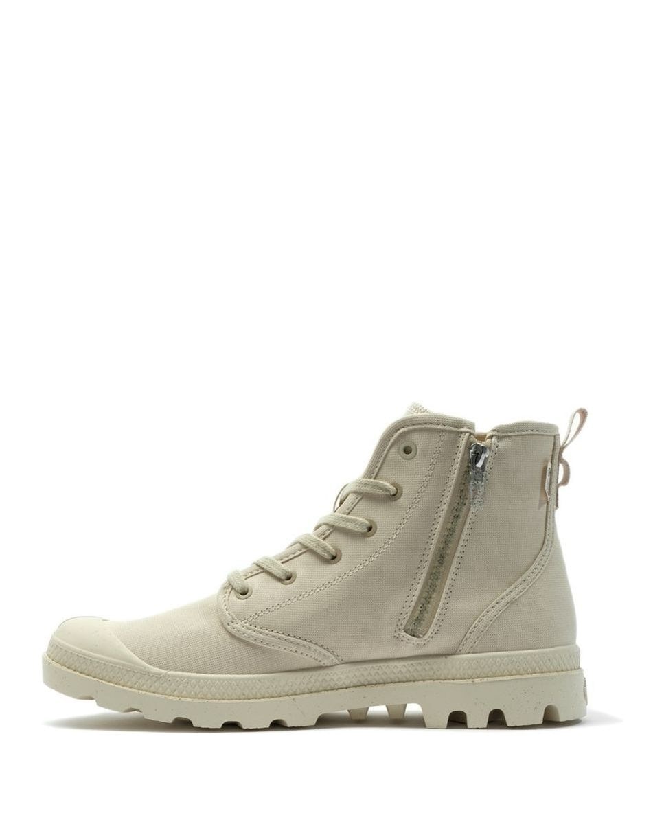 Botas de Mulher Palladium em cor Sahara Creme-4