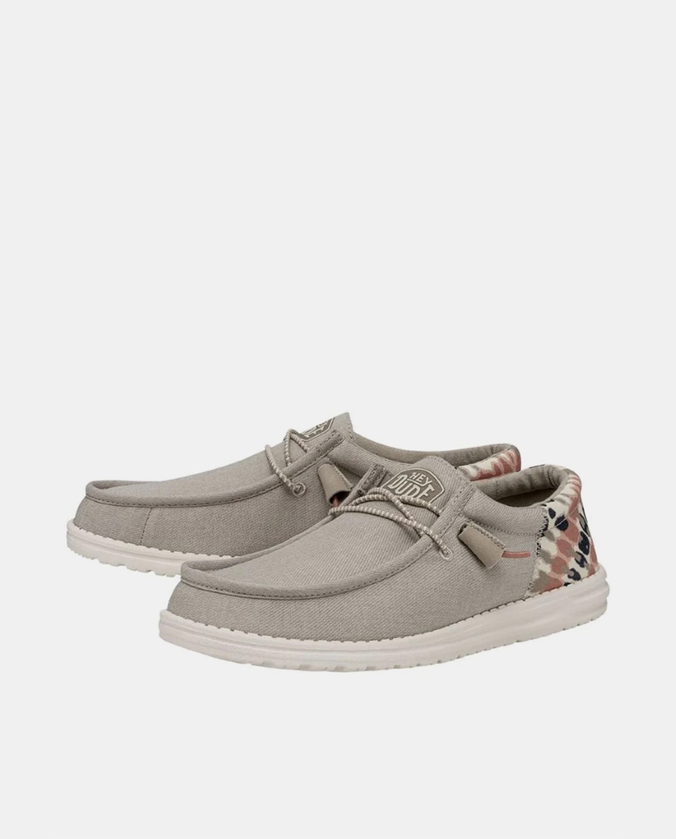 Sapatos de Cordões com Estampado Tie-dye Bege-2