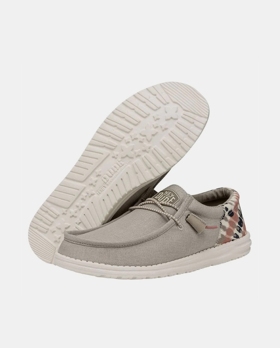 Sapatos de Cordões com Estampado Tie-dye Bege-3