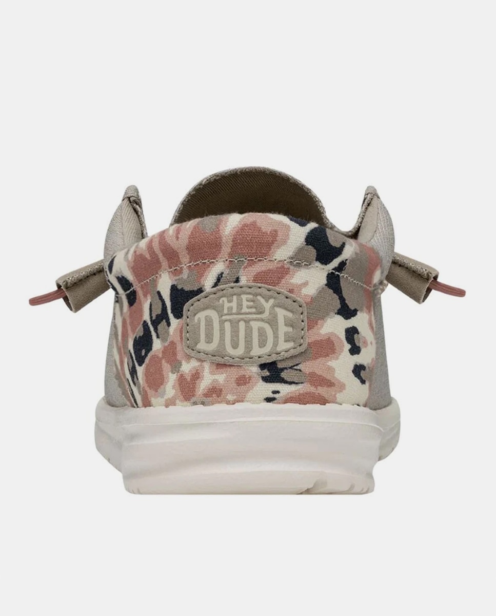 Sapatos de Cordões com Estampado Tie-dye Bege-5