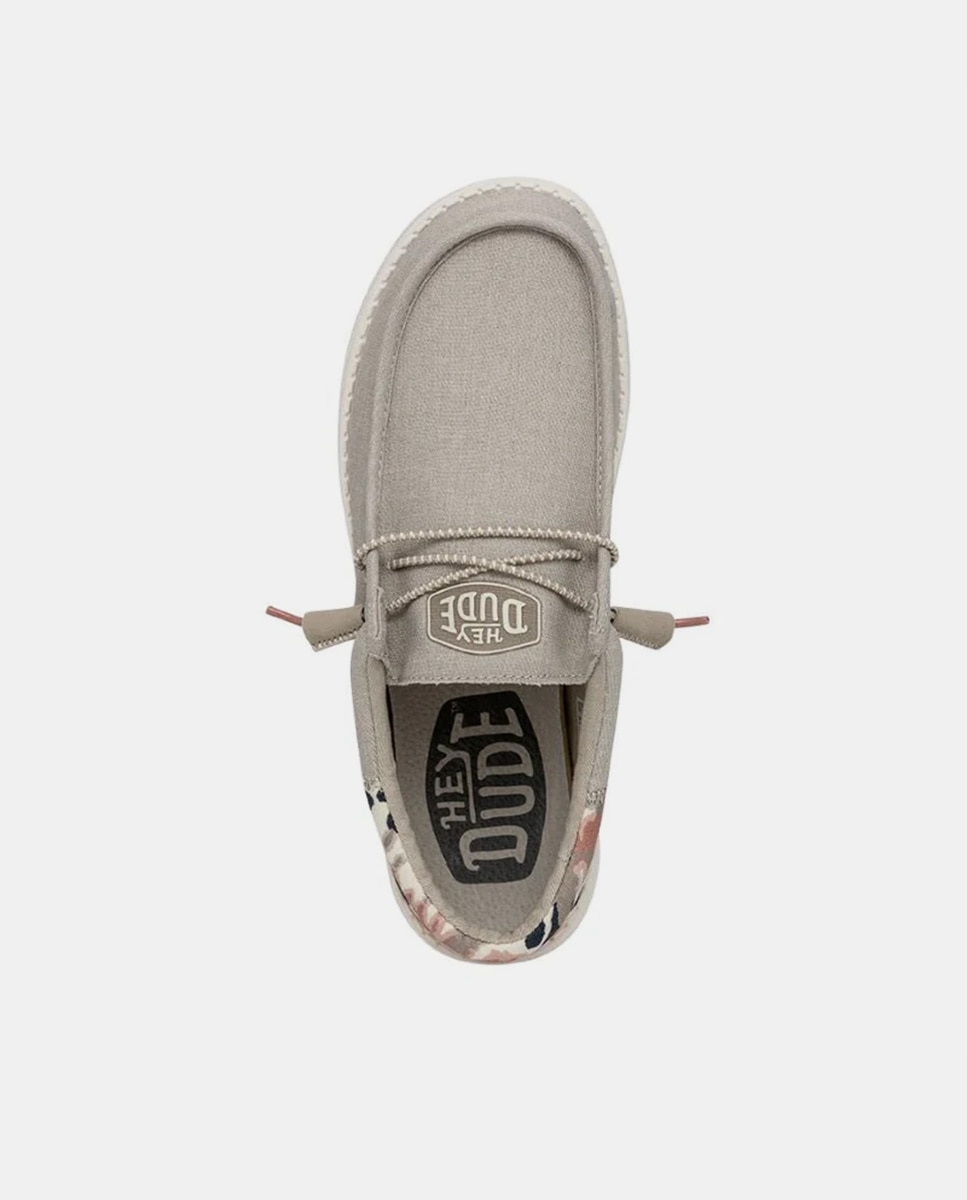 Sapatos de Cordões com Estampado Tie-dye Bege-6