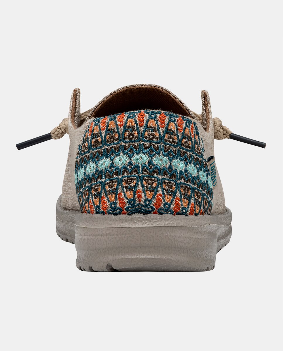 Sapatos de Cordões em Tecido Bege-5