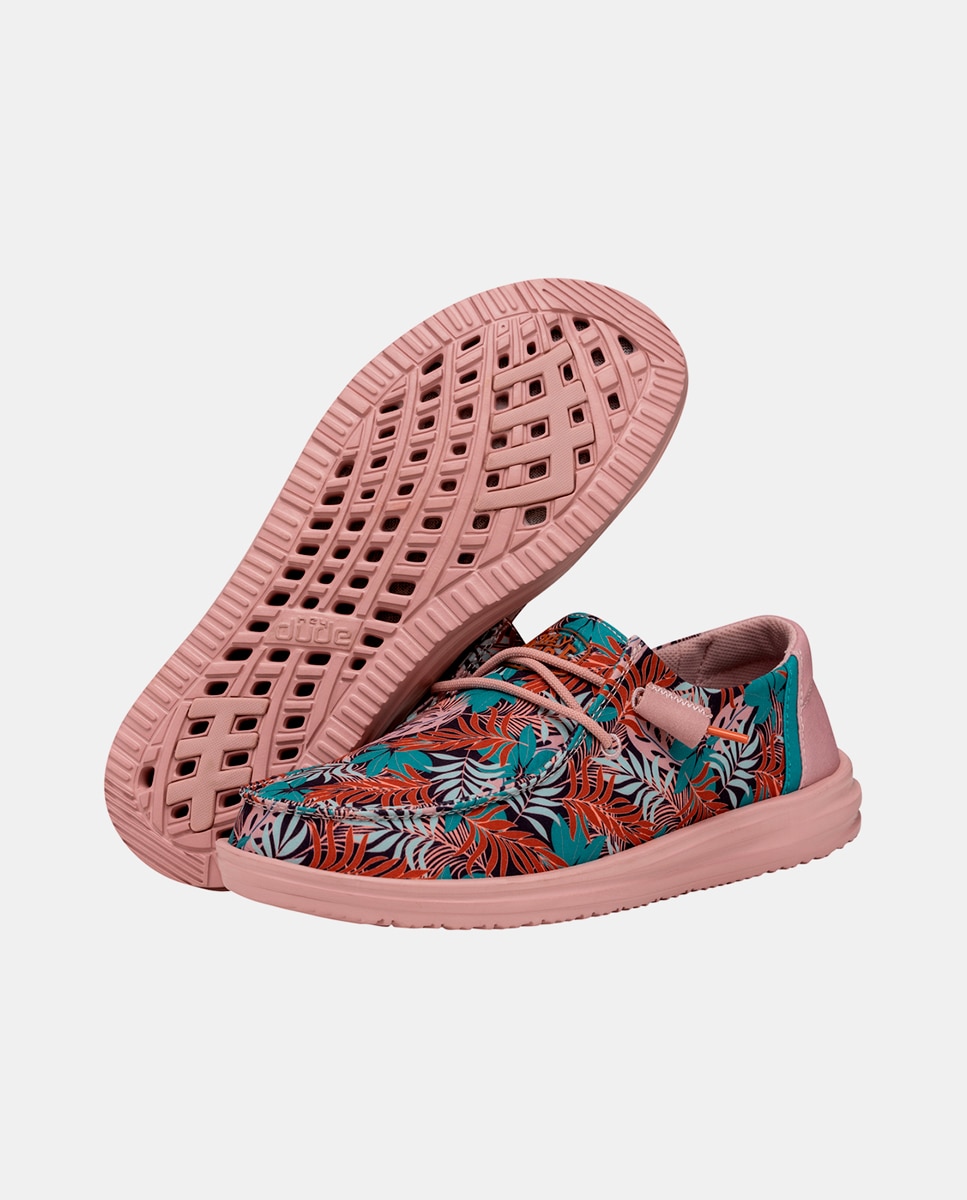 Sapatos de Cordões em Tecido Elástico com Estampado Multicolor-3