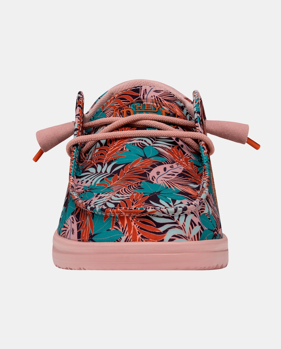 Sapatos de Cordões em Tecido Elástico com Estampado Multicolor-4
