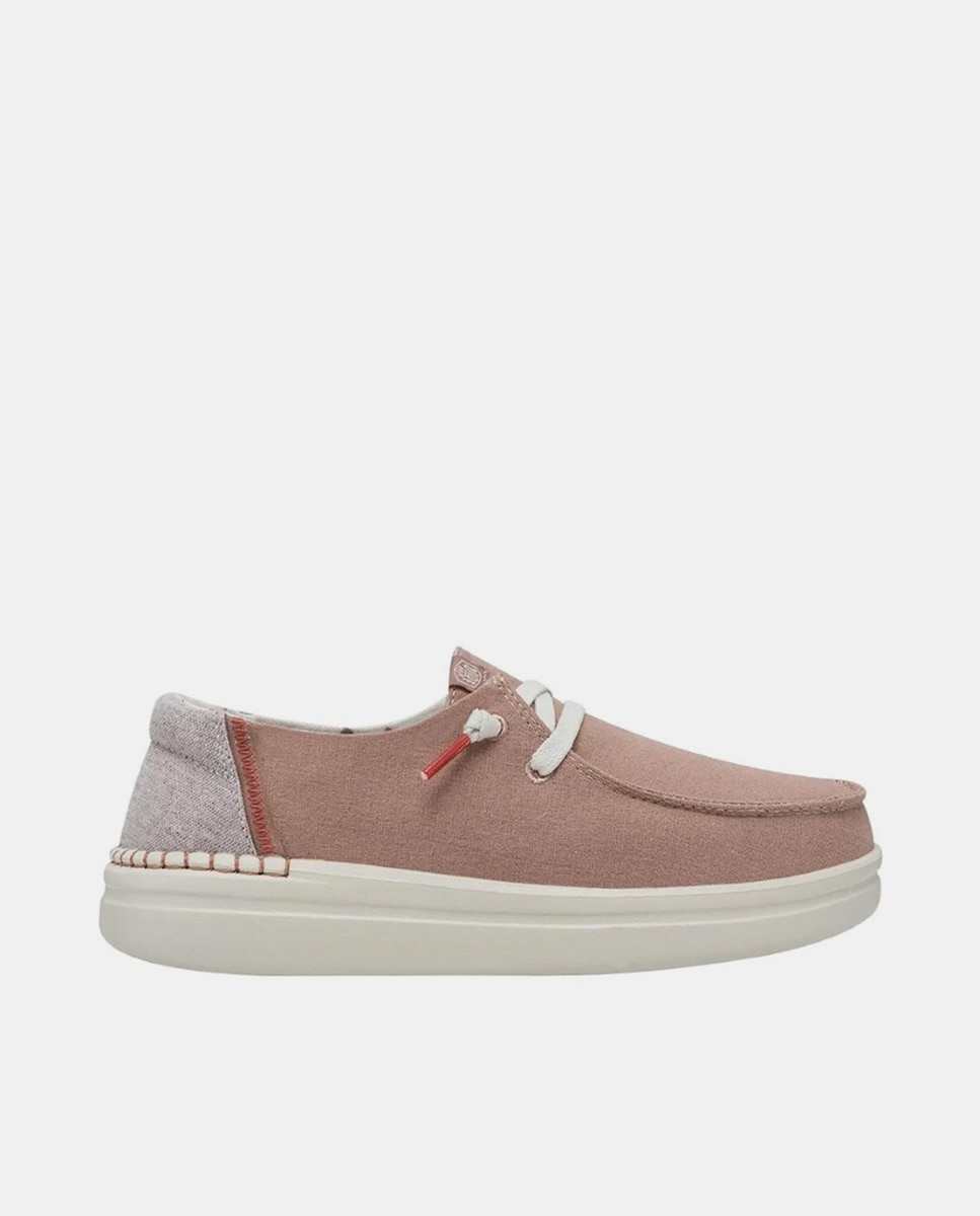 Imagem 0 de Sapatos de Cordões com Plataforma em Tecido