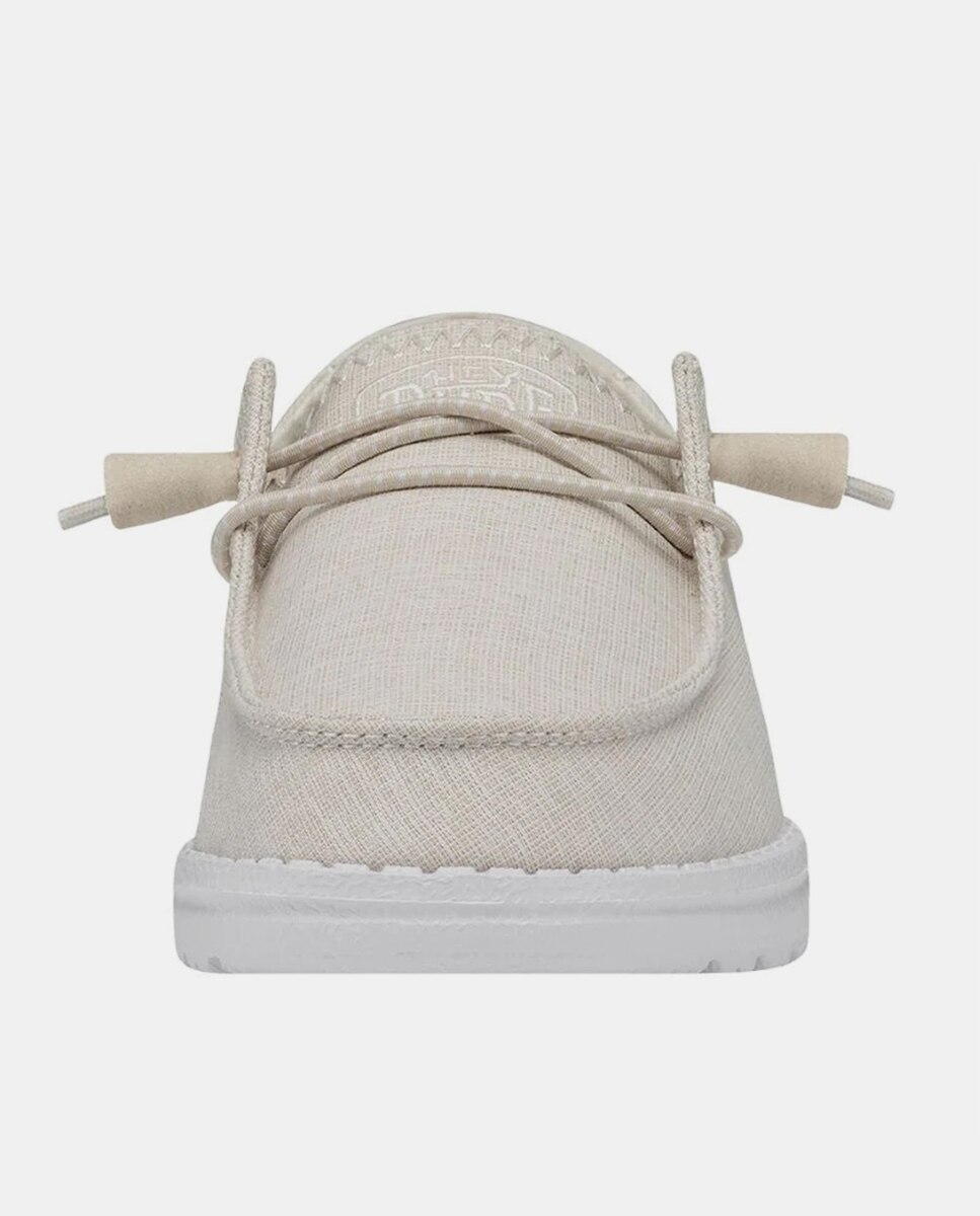 Sapatos de Cordões em Algodão Branco-4