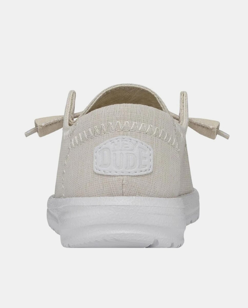 Sapatos de Cordões em Algodão Branco-5