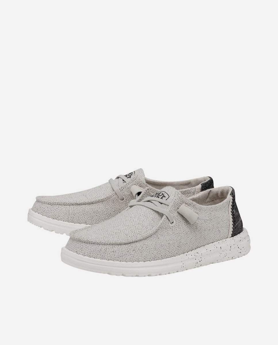 Sapatos de Cordões em Tecido Cinzento-claro-2