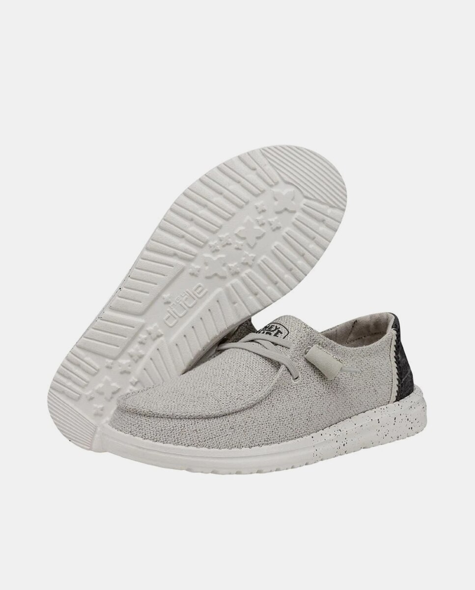 Sapatos de Cordões em Tecido Cinzento-claro-3