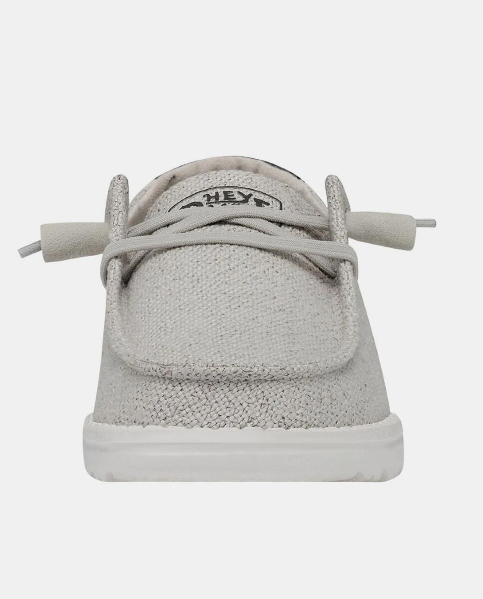 Sapatos de Cordões em Tecido Cinzento-claro-4