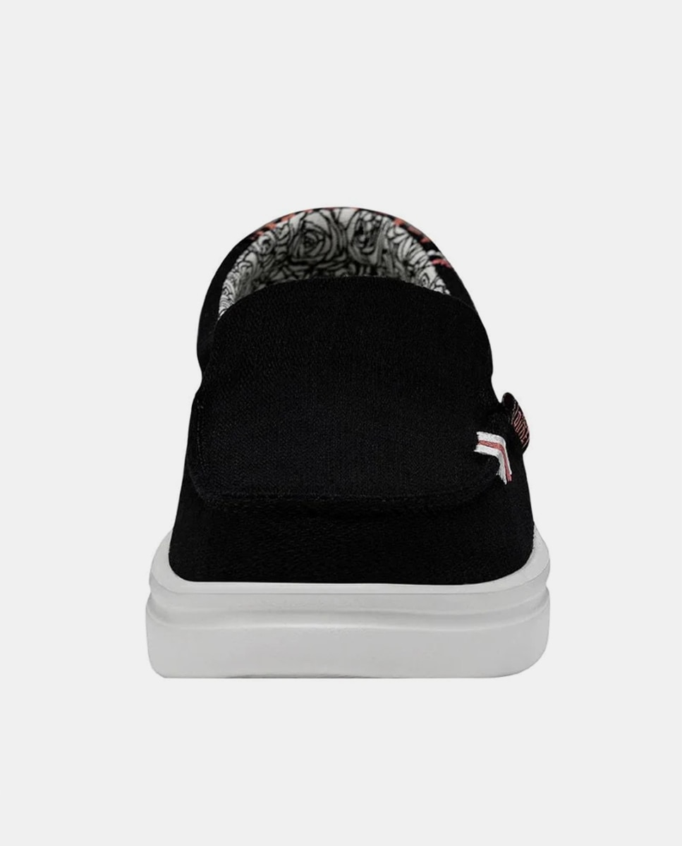 Mocassins com Plataforma em Tecido Preto-4