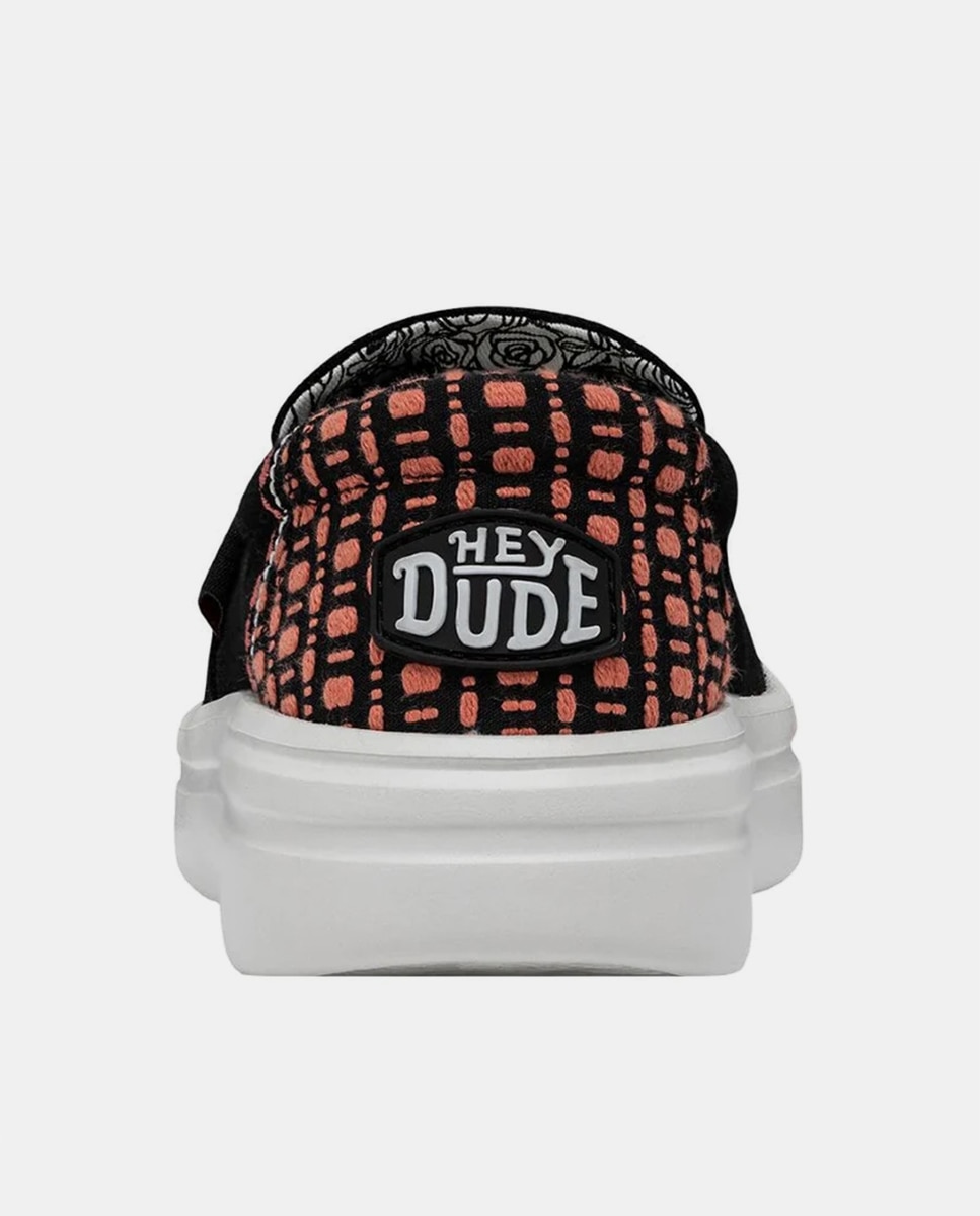 Mocassins com Plataforma em Tecido Preto-5