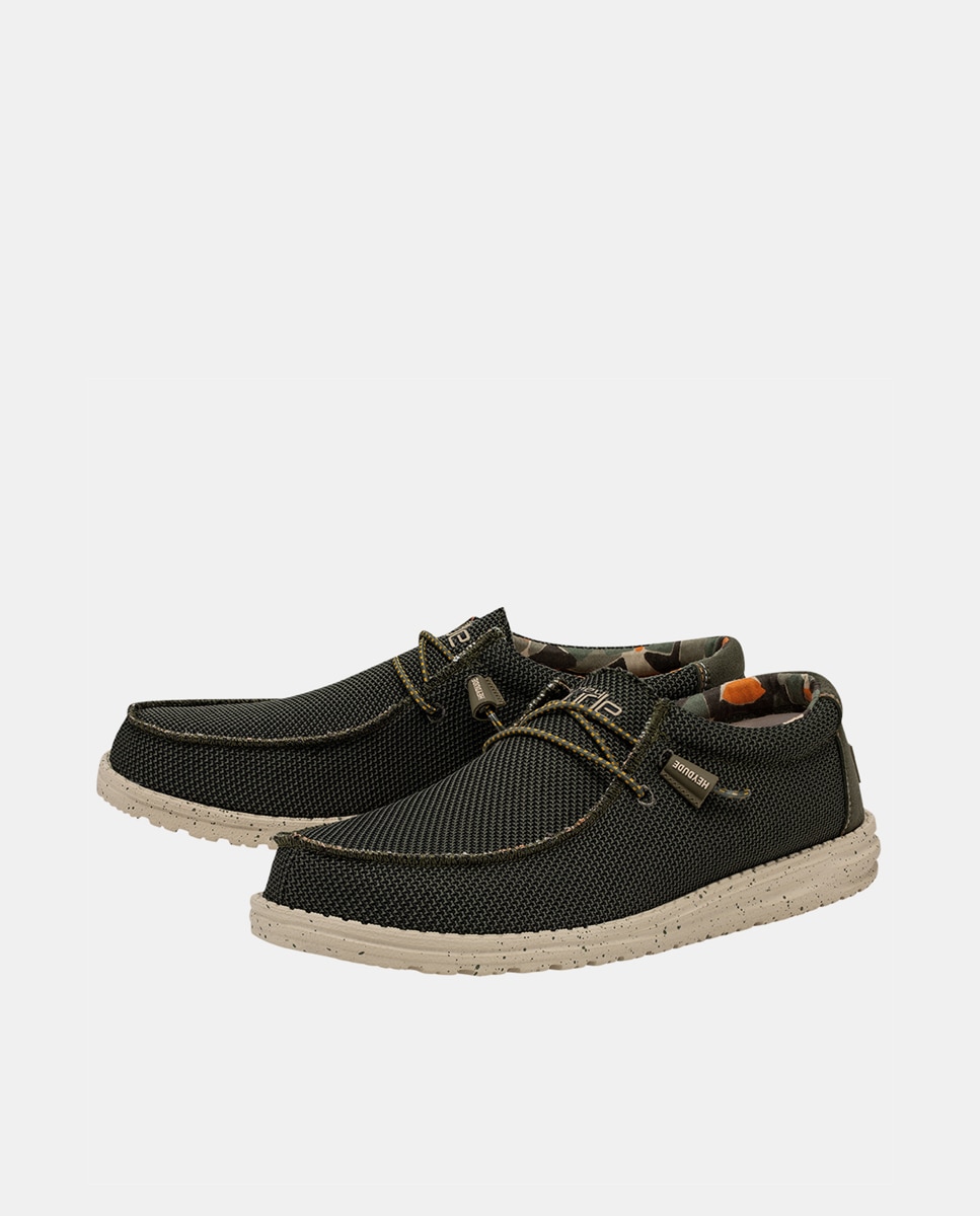 Sapatos de Atacadores Wally Sox com Sola Ultralight e Fecho Elástico Caqui-2