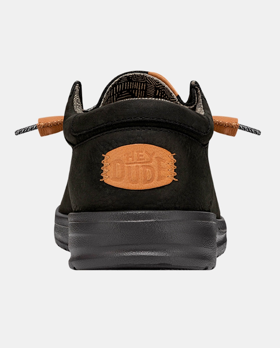 Sapatos de Cordões em Pele com Cordões Elásticos Preto-5