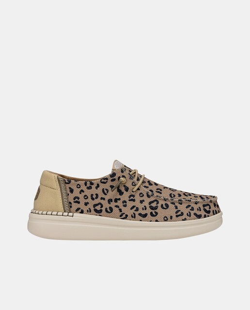 Imagem 0 de Sapatos de Atacadores em Tecido com Plataforma