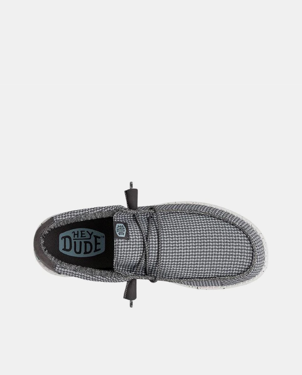 Sapatos de Cordões de Malha Elástica e Sola em Contraste Cinzento-escuro-6
