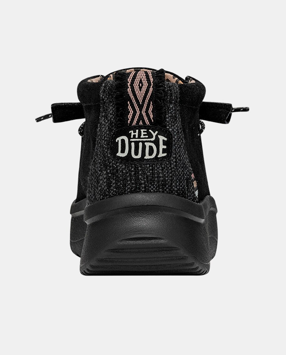 Botins de Pele com Cordões Elásticos Preto-5
