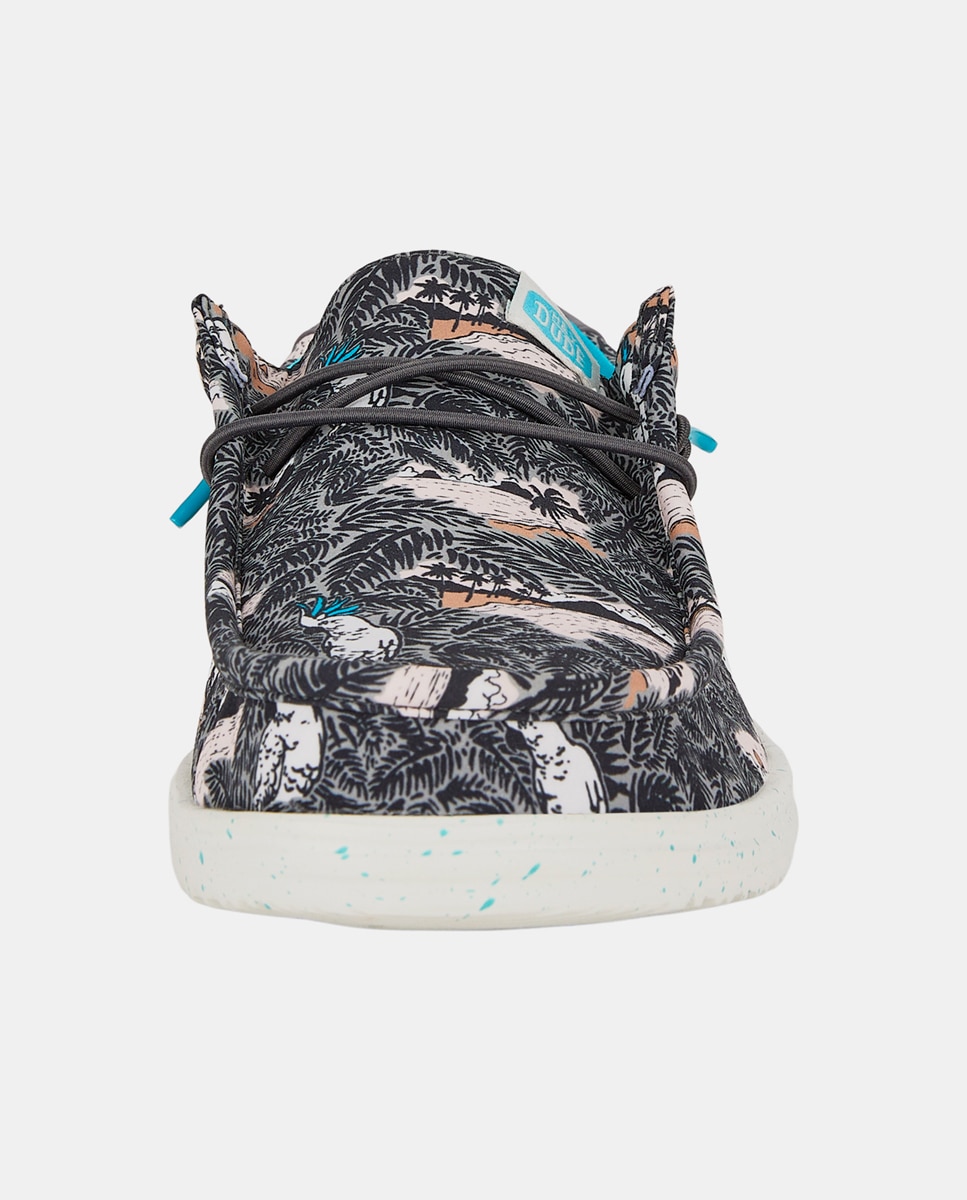 Sapatos de Cordões de Nylon e Estampado Tropical Multicolor-4