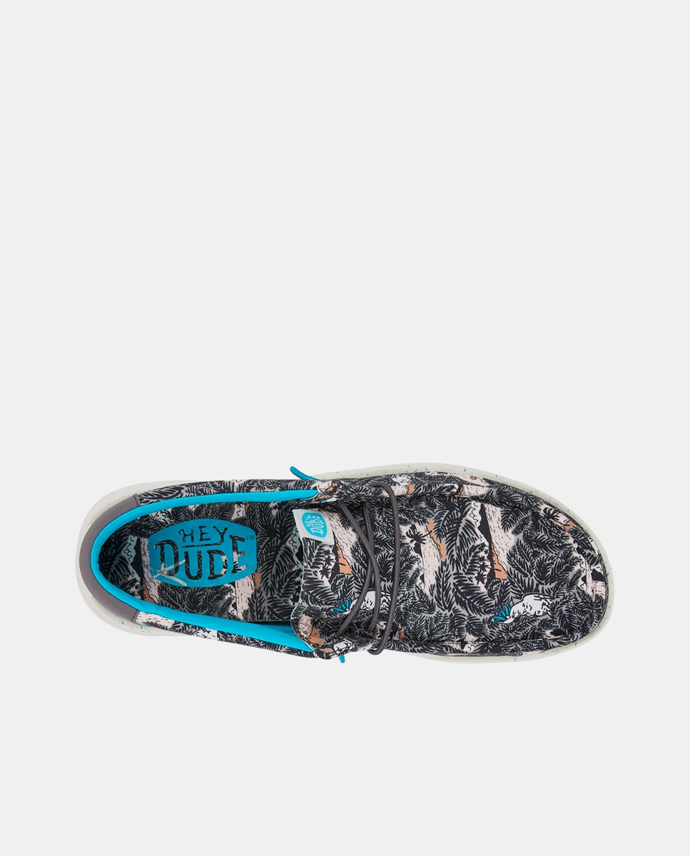 Sapatos de Cordões de Nylon e Estampado Tropical Multicolor-6