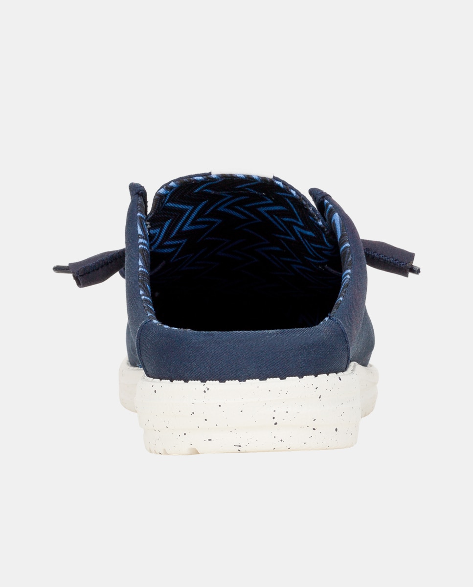 Socas de Lona e Cordões Elásticos Azul-marinho-6