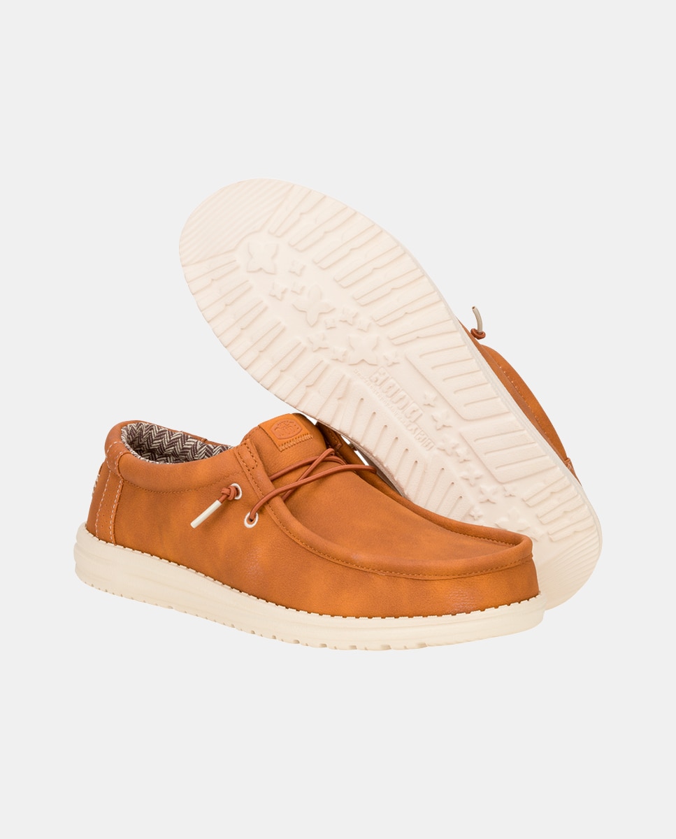 Sapatos de Cordões com Forro Estampado Castanho / Branco gasto-3