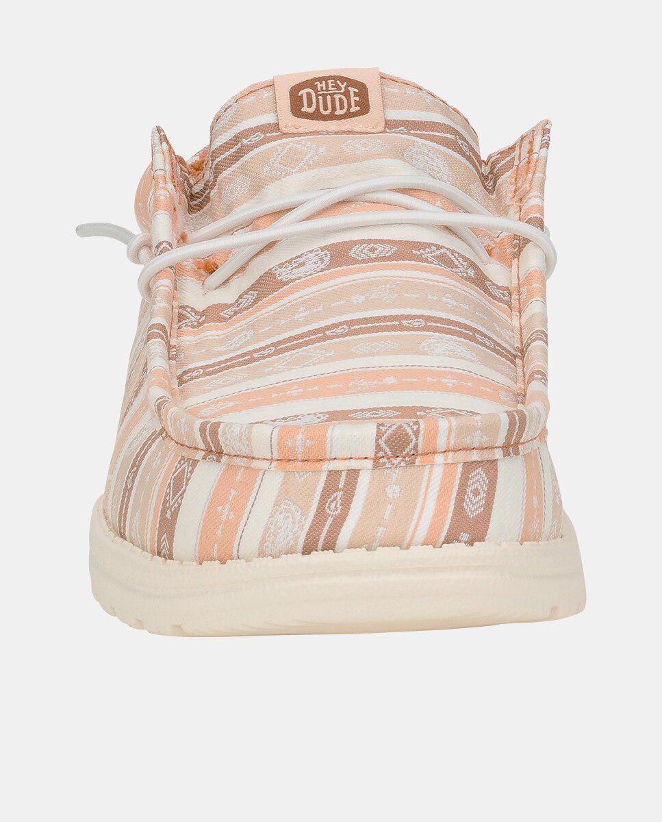 Sapatos de Cordões em Tecido com Estampado Às Riscas Jacquard Multicolor-4