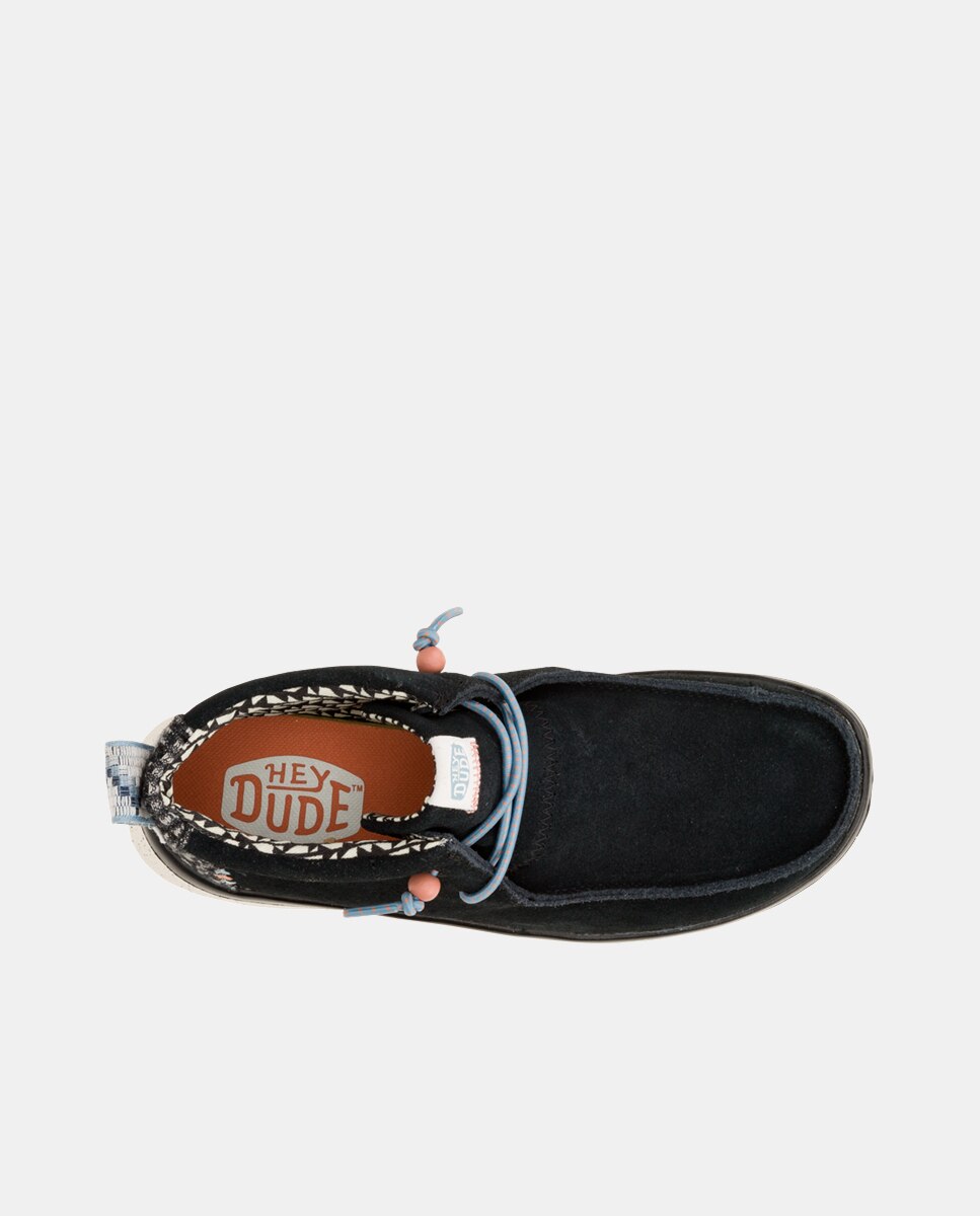Botins de Cordões em Camurça com Plataforma Preto-6