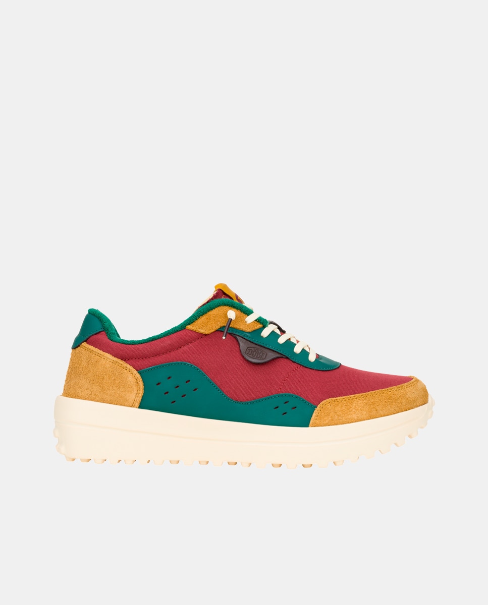 Sapatilhas Desportivas em Tecido e Camurça Multicolor-1