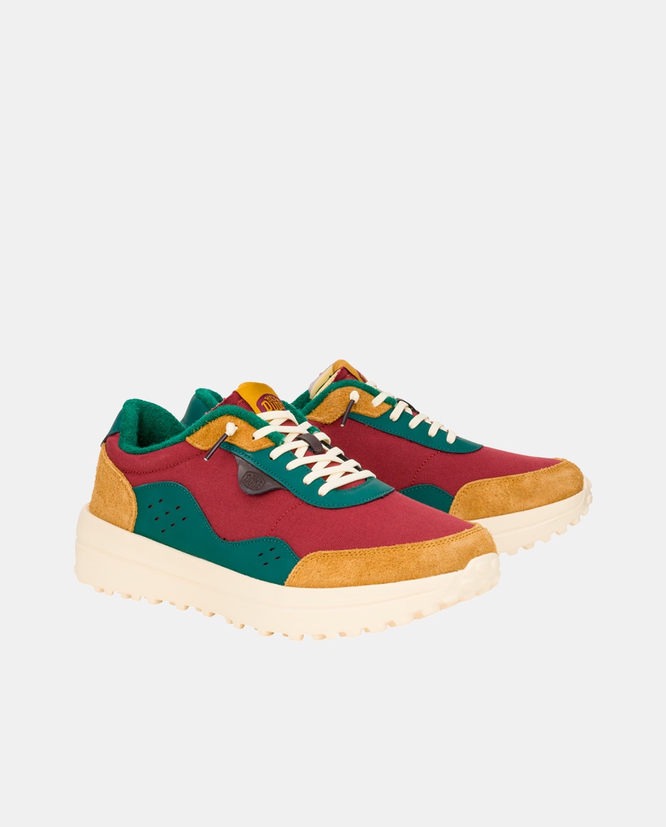 Sapatilhas Desportivas em Tecido e Camurça Multicolor-2