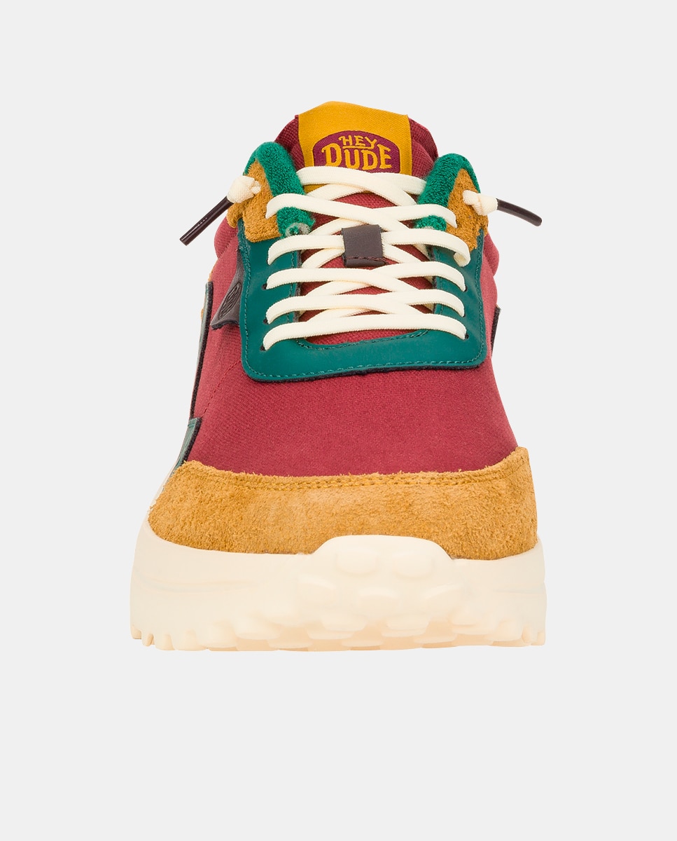 Sapatilhas Desportivas em Tecido e Camurça Multicolor-4