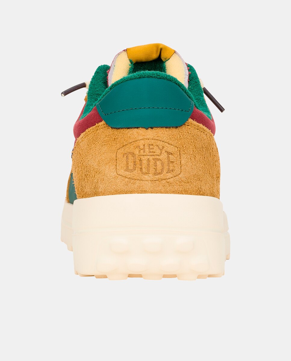 Sapatilhas Desportivas em Tecido e Camurça Multicolor-5