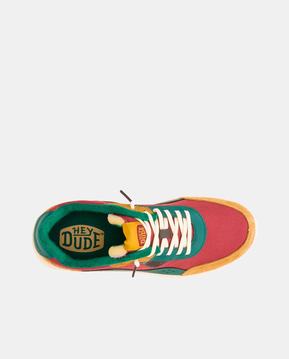 Sapatilhas Desportivas em Tecido e Camurça Multicolor-6
